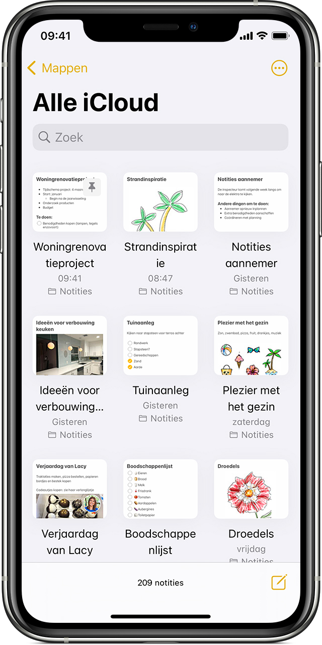 Notities gebruiken op uw iPhone, iPad en iPod touch - Apple Support