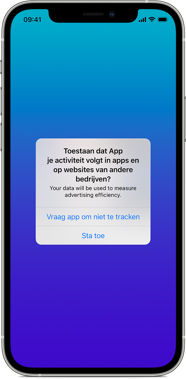 Als app vraagt om uw activiteit te - Apple (NL)
