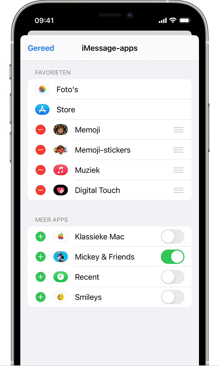 iPhone waarop wordt getoond hoe u iMessage-apps kunt verwijderen of toevoegen