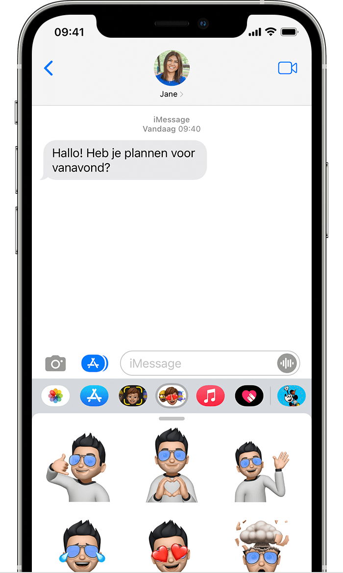 iPhone waarop wordt getoond hoe u iMessage-apps kunt vinden
