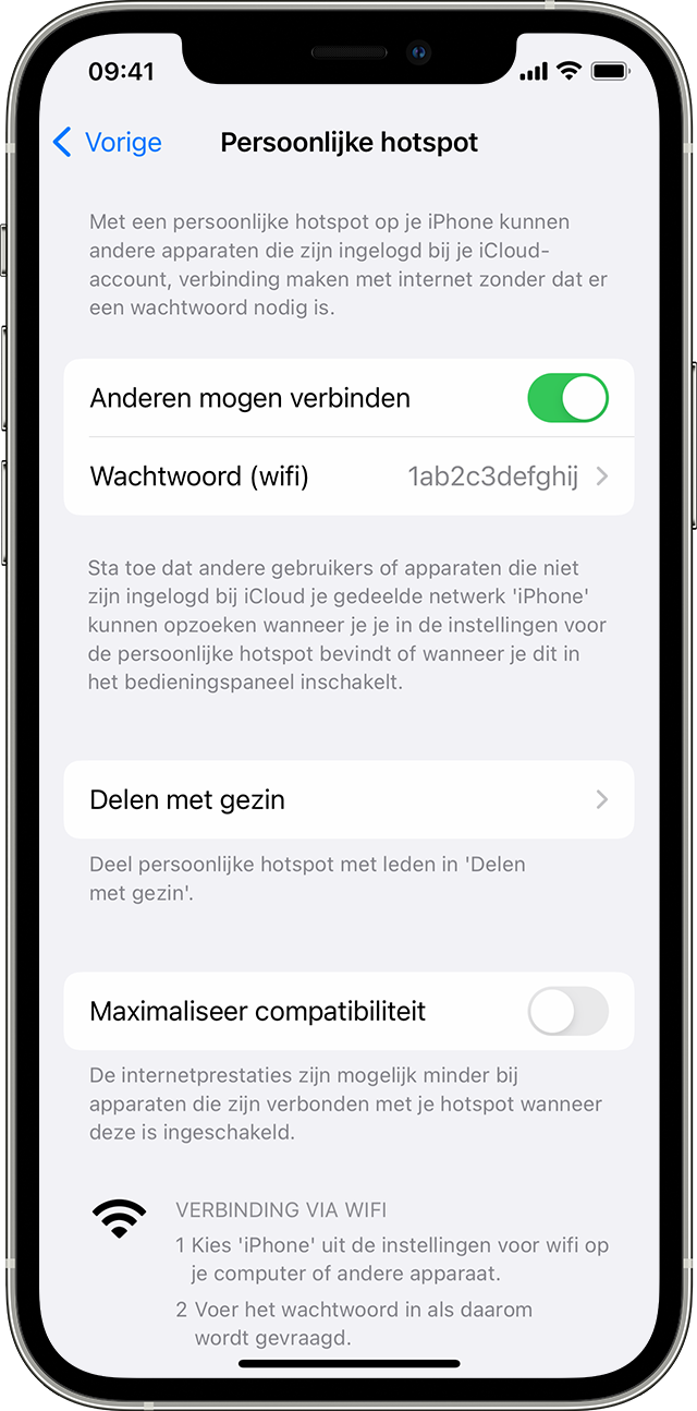 holte Verlichting slecht humeur Een persoonlijke hotspot configureren op een iPhone of iPad - Apple Support  (NL)