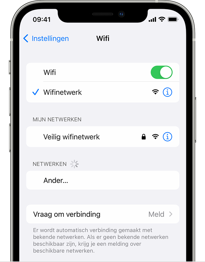 Verbinding maken met wifi op een iPhone, iPad of iPod touch - Apple Support  (NL)