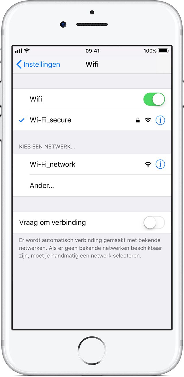 Verbinding maken met wifi op een iPhone, iPad of iPod touch - Apple Support