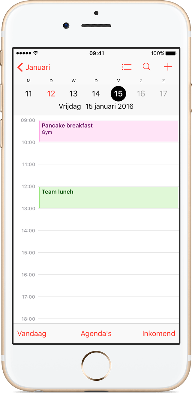 Uw agenda uptodate houden met iCloud Apple Support