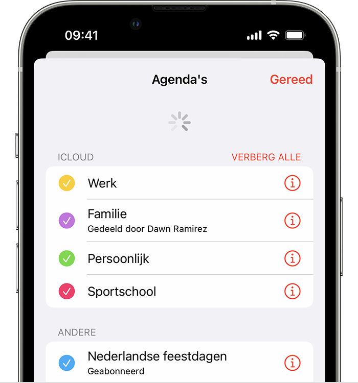 Als uw iCloud-contacten, -agenda's of -herinneringen niet worden  gesynchroniseerd - Apple Support (NL)