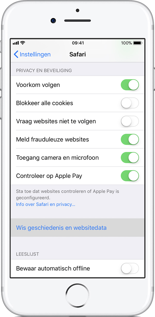 safari geschiedenis automatisch wissen ipad