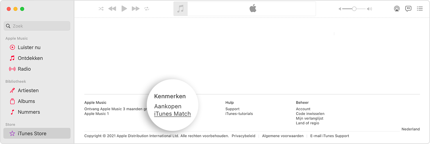 Een abonnement nemen op iTunes Match - Apple Support (BE)