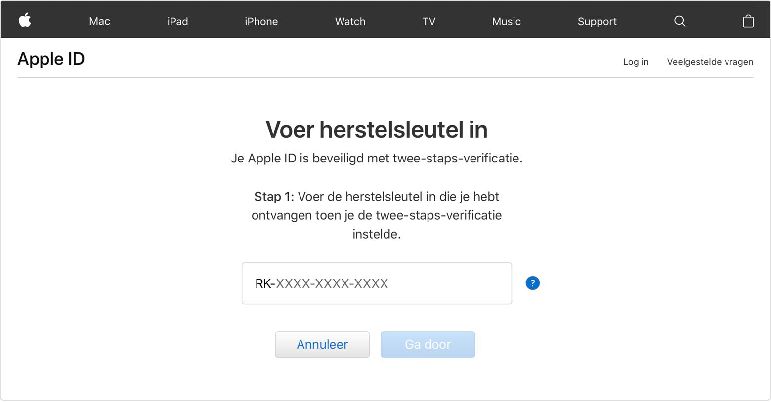 Als u het wachtwoord van uw Apple ID bent vergeten Apple Support
