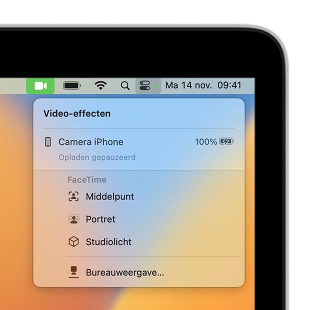 boom Dodelijk regen Continuïteitscamera: de iPhone gebruiken als webcam voor de Mac - Apple  Support (NL)
