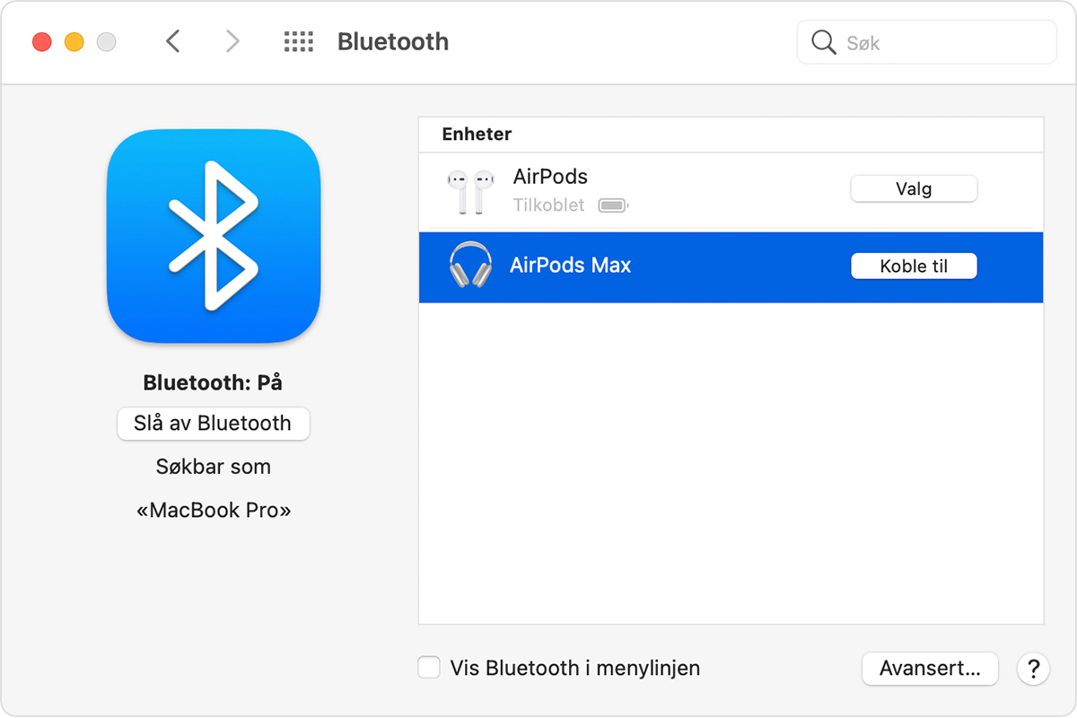 Bluetooth-alternativer på Mac