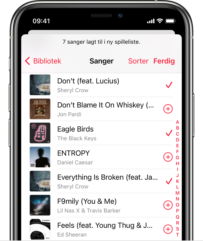 Slik Lager Du En Spilleliste I Apple Music Appen Apple Kundestotte