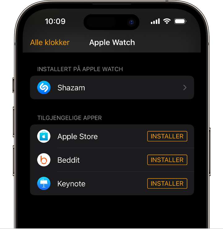 Last ned apper på Apple Watch - Apple-kundestøtte (NO)