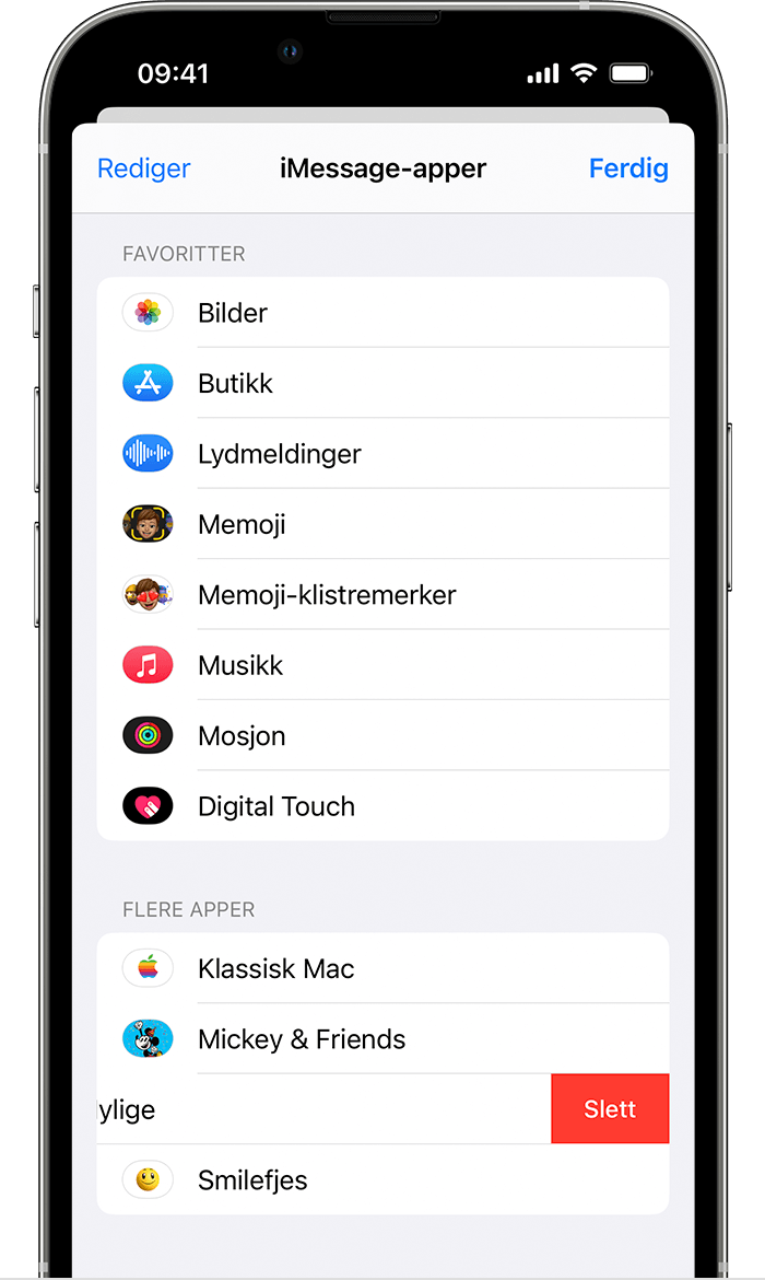 iPhone som viser hvordan du sletter iMessage-apper