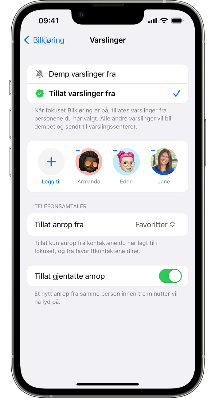 En iPhone som viser hvordan du tilpasser varslinger