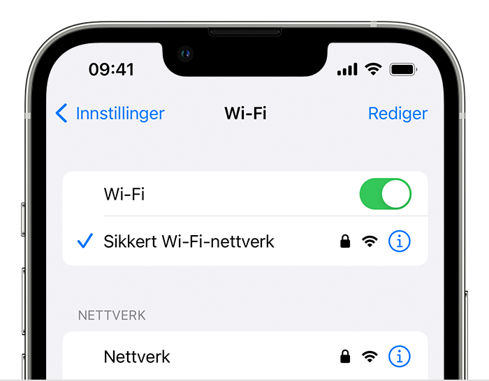 Hvis du trenger hjelp med Wi-Fi-passordet - Apple-kundestøtte (NO)