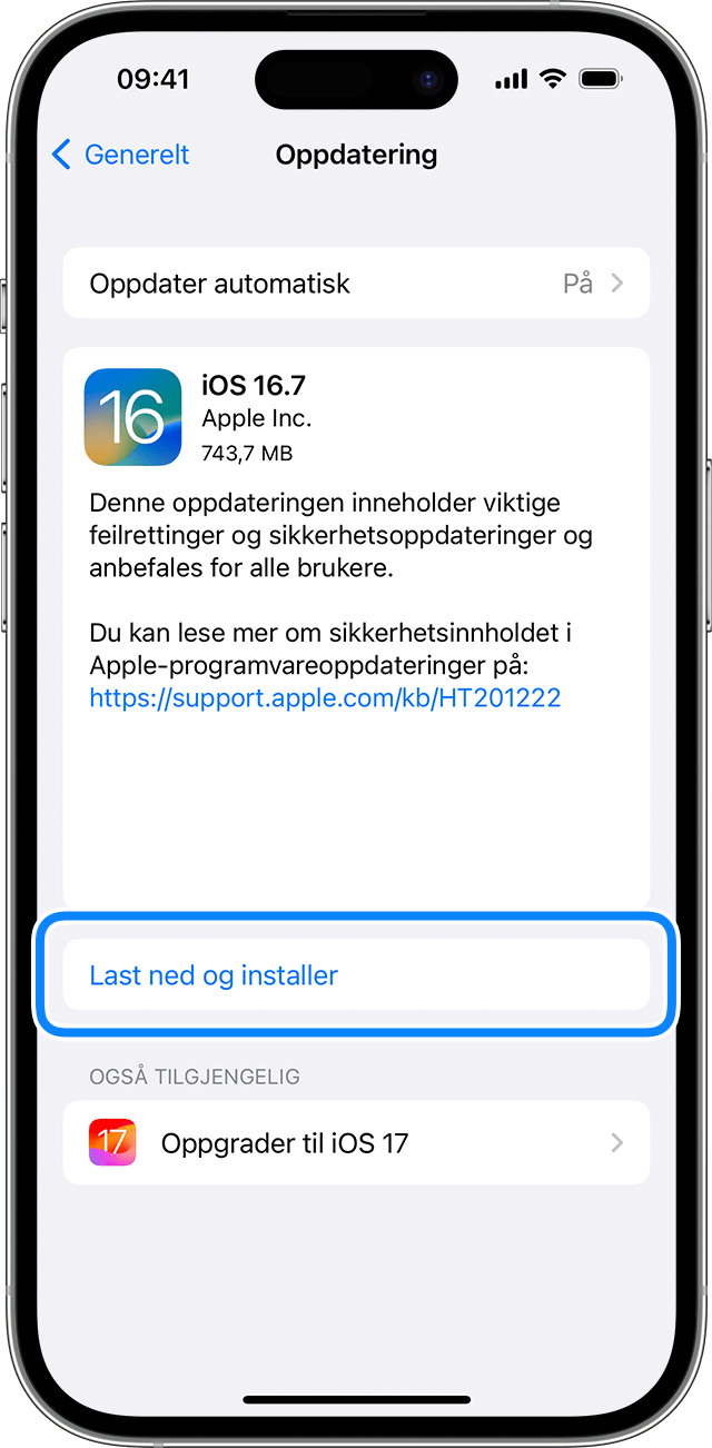 Oppdater iPhone eller iPad - Apple-kundestøtte (NO)