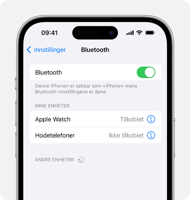 Koble iPhone eller iPad sammen med Bluetooth-tilbehør fra en tredjepart -  Apple-kundestøtte (NO)