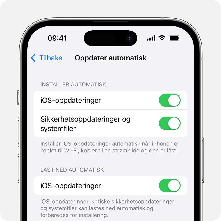 Oppdater iPhone eller iPad - Apple-kundestøtte (NO)