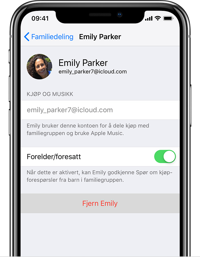 Forlat Familiedeling - Apple-kundestøtte