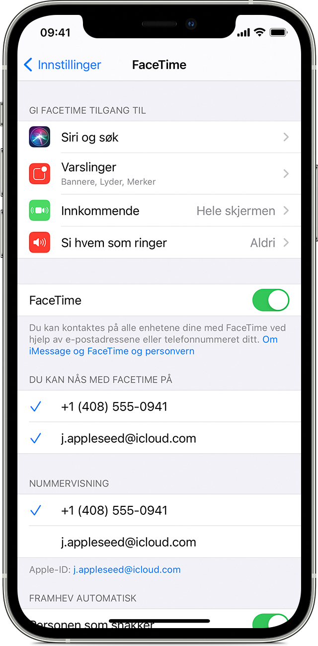 Bruk FaceTime med iPhone, iPad eller iPod touch - Apple-kundestøtte (NO)