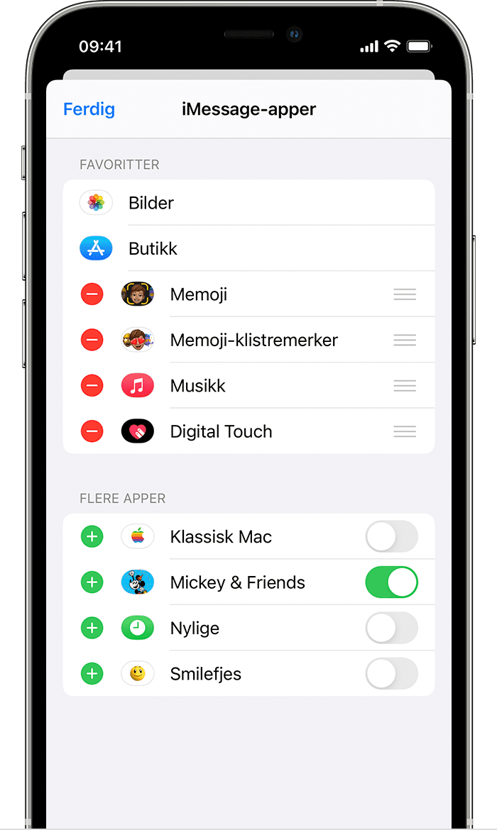iPhone som viser hvordan du fjerner eller legger til iMessage-apper