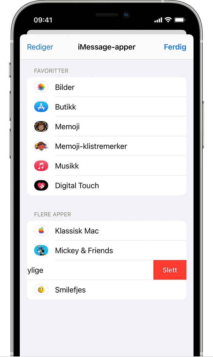iPhone som viser hvordan du sletter iMessage-apper
