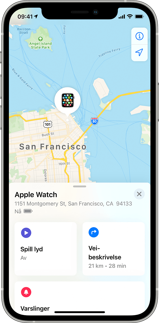 Hvis du har mistet eller er blitt frastjålet Apple Watch -  Apple-kundestøtte (NO)
