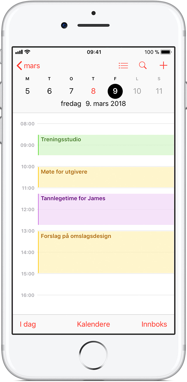 Hold Kalender oppdatert med iCloud Applekundestøtte