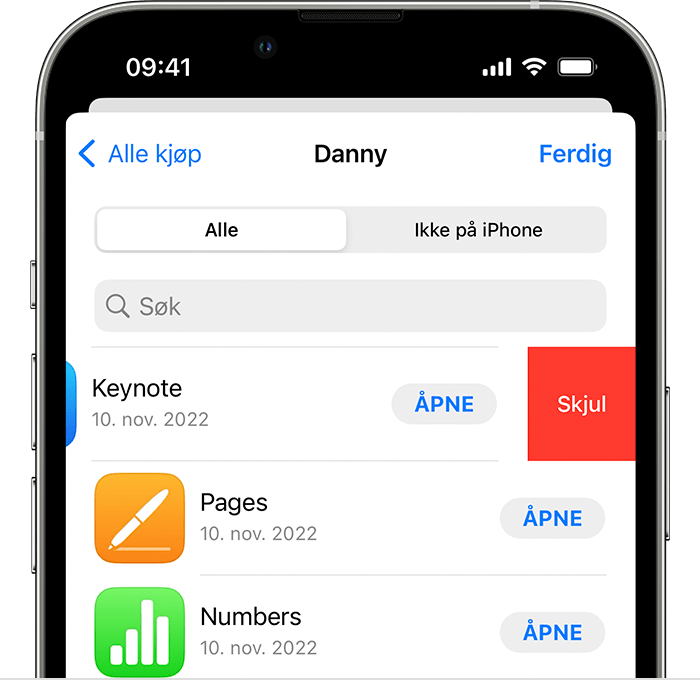 Skjul kjøp fra App Store - Apple-kundestøtte (NO)
