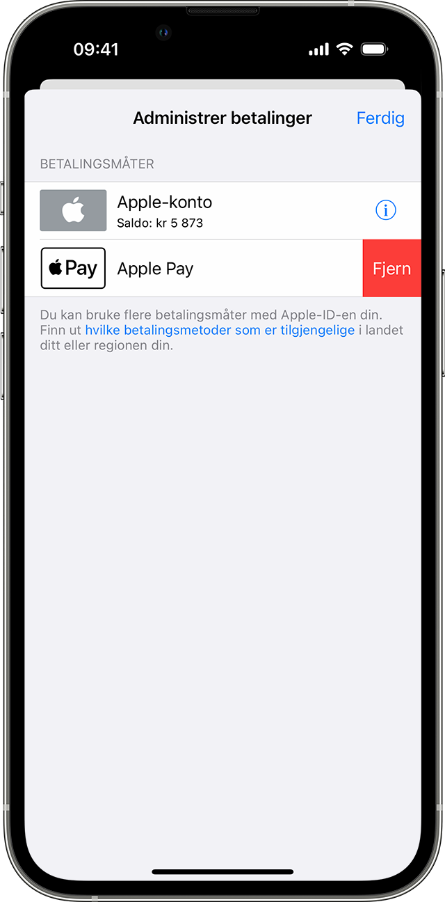 Hvis du trenger å endre eller oppdatere betalingsmåten for Apple-ID-en din  - Apple-kundestøtte (NO)