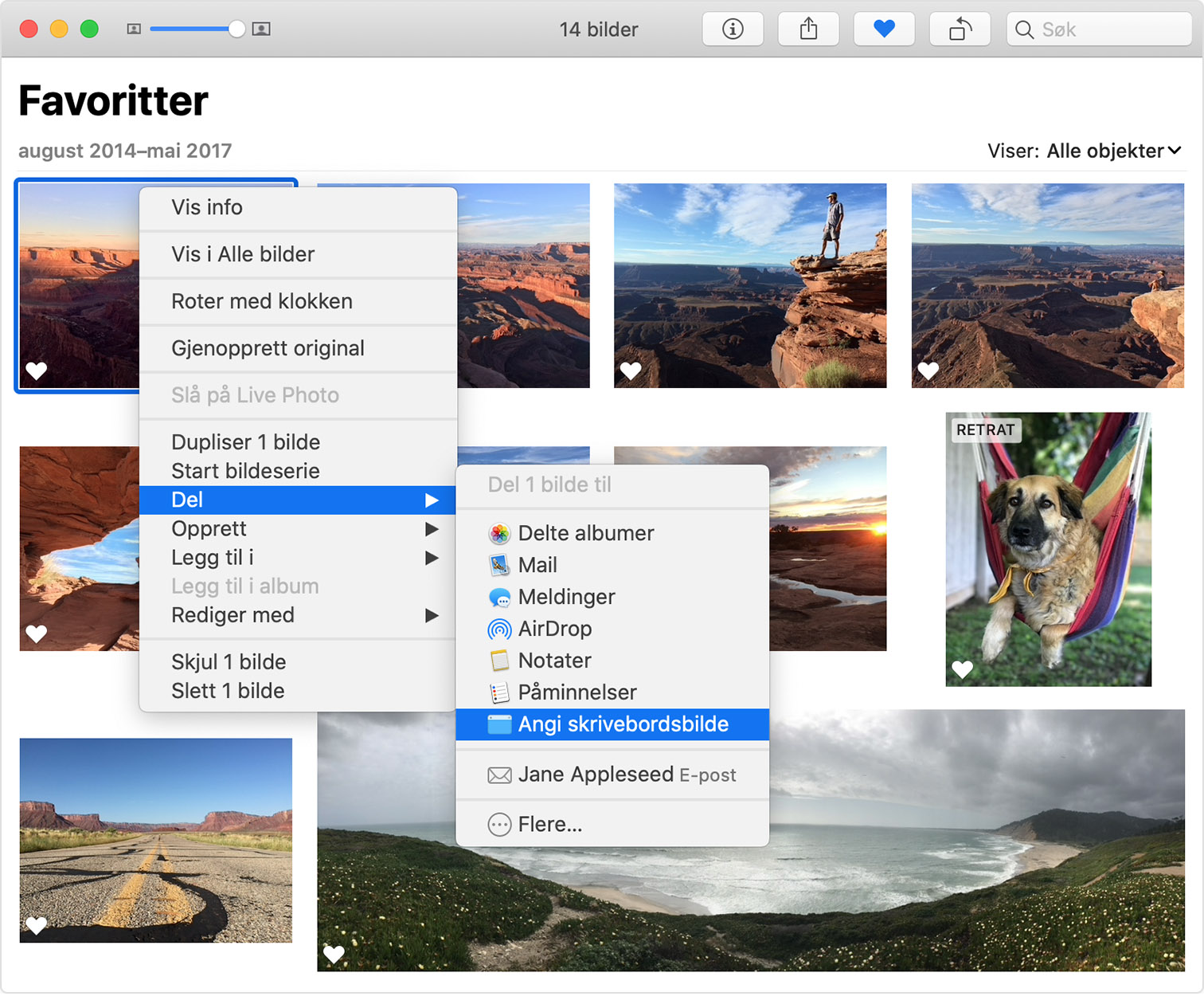 Endre bildet på skrivebordet (bakgrunn) på Mac - Apple-kundestøtte (NO)