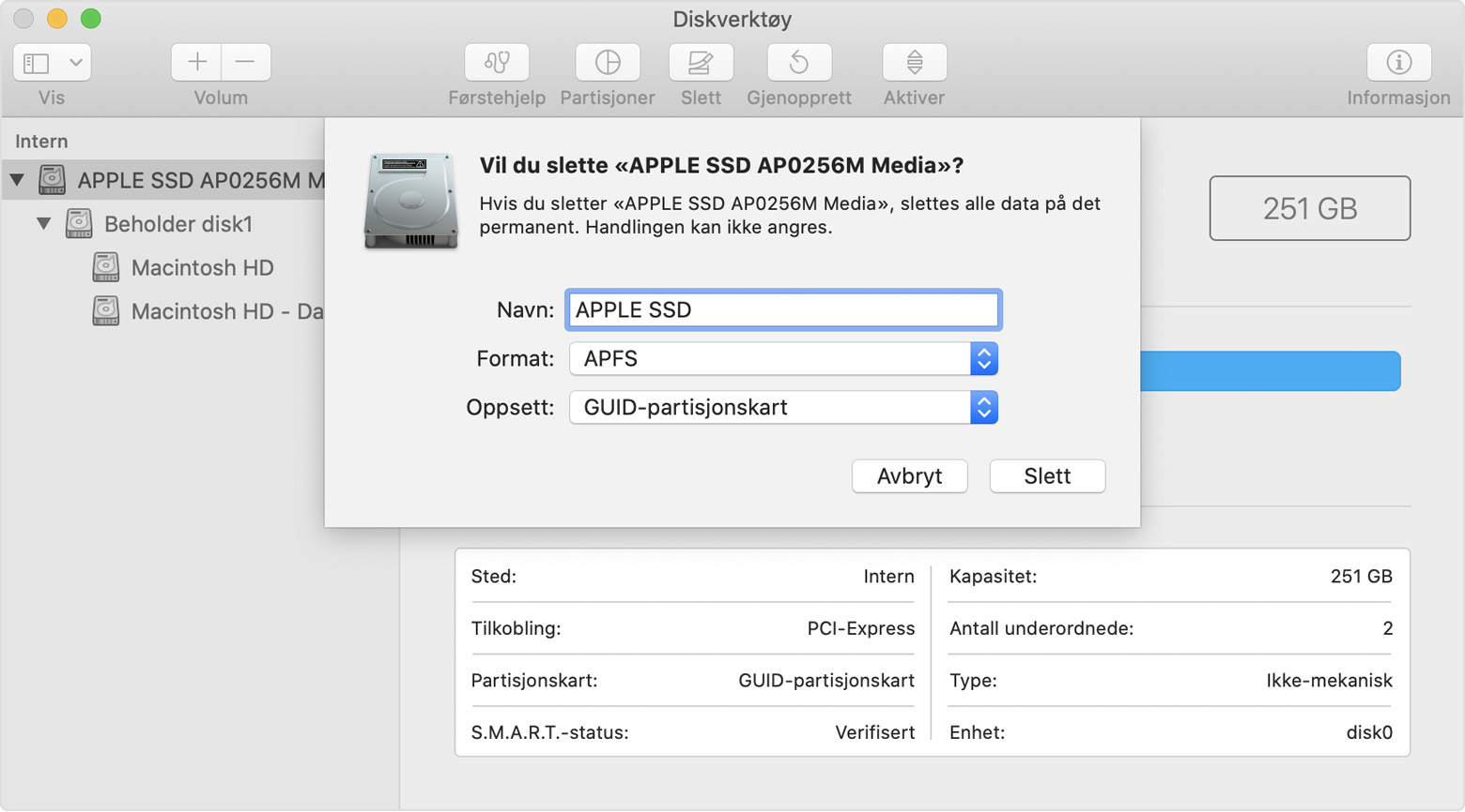 How to format an ssd internal drive for mac os