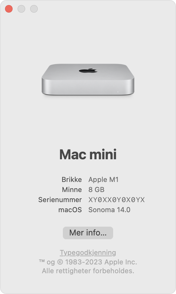 Finn ut hvilken macOS-versjon Macen din bruker - Apple-kundestøtte (NO)
