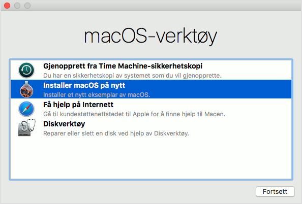 Mac vil ikke starte etter oppdatering