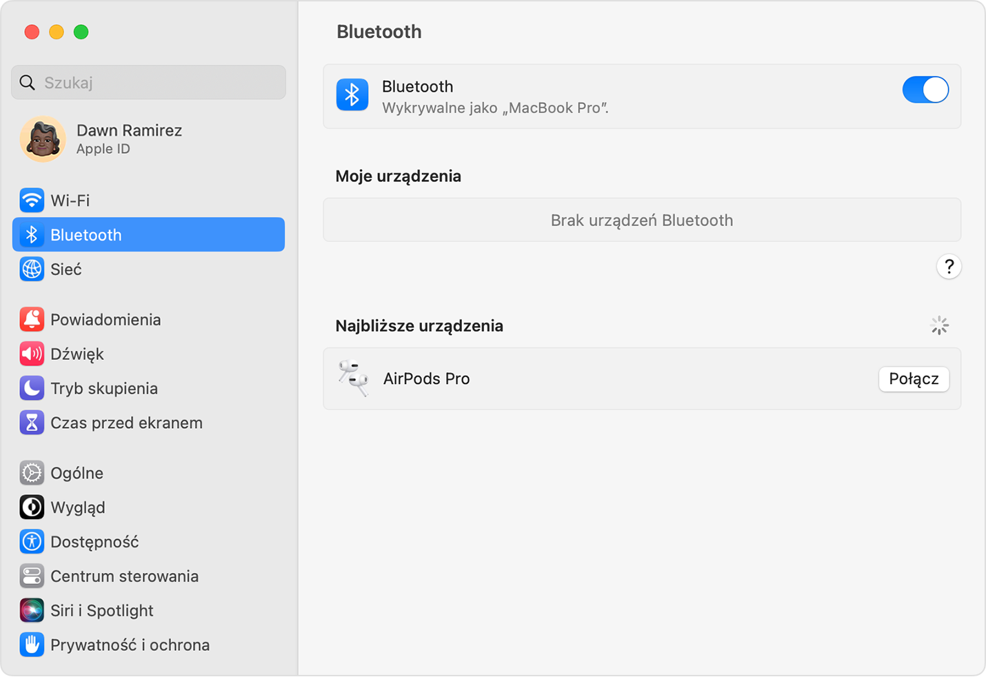 Konfigurowanie słuchawek AirPods za pomocą Maca i innych urządzeń Bluetooth  - Wsparcie Apple (PL)