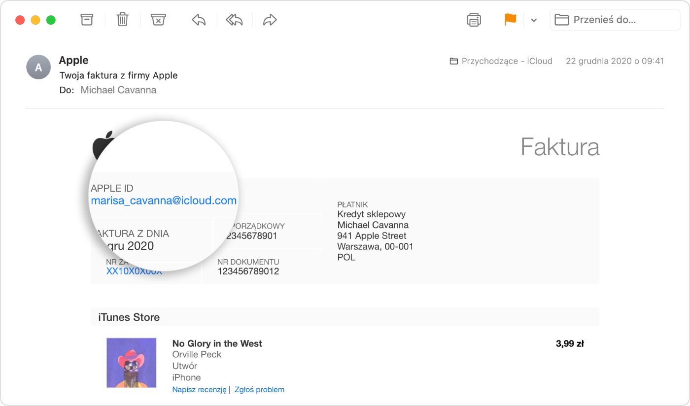 Jeśli na wyciągu rozliczeniowym widnieje pozycja „apple.com/bill