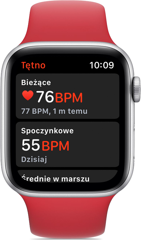 Monitorowanie częstości pracy serca za pomocą zegarka Apple Watch -  Wsparcie Apple (PL)