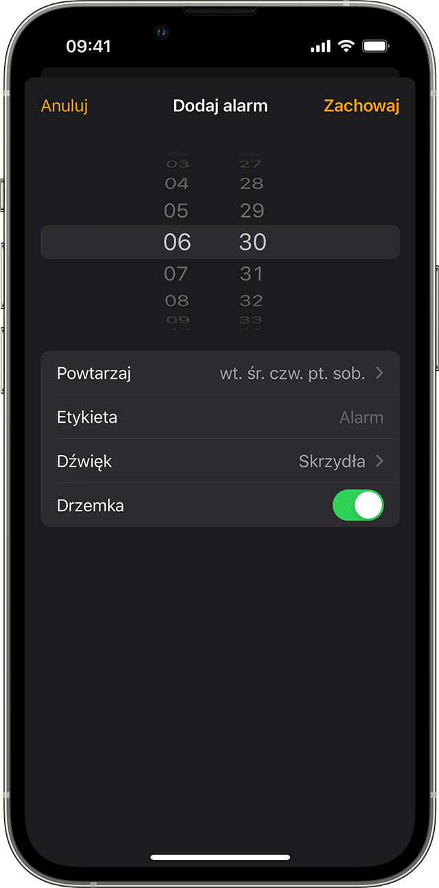 valg Ansøger Aja Ustawianie i modyfikowanie alarmów na iPhonie - Wsparcie Apple (PL)