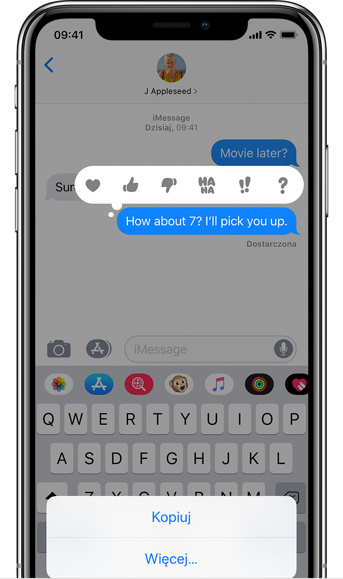 Korzystanie z aplikacji Wiadomości na telefonie iPhone, iPadzie lub