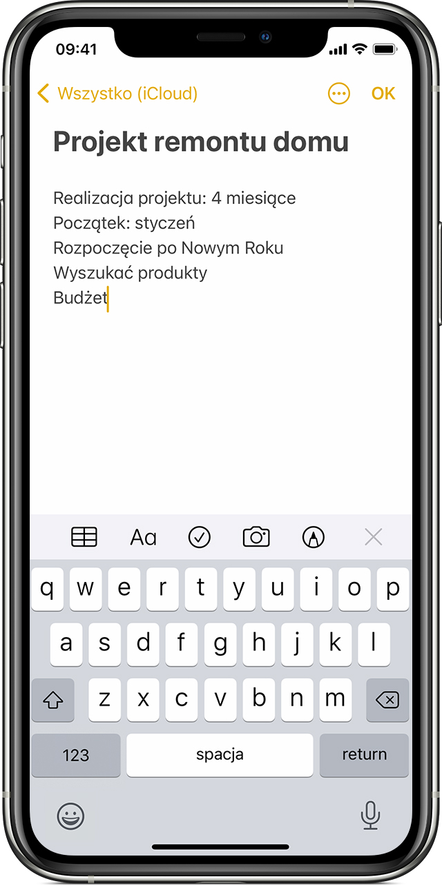 Korzystanie Z Aplikacji Notatki Na Telefonie Iphone Ipadzie I Ipodzie Touch Wsparcie Apple