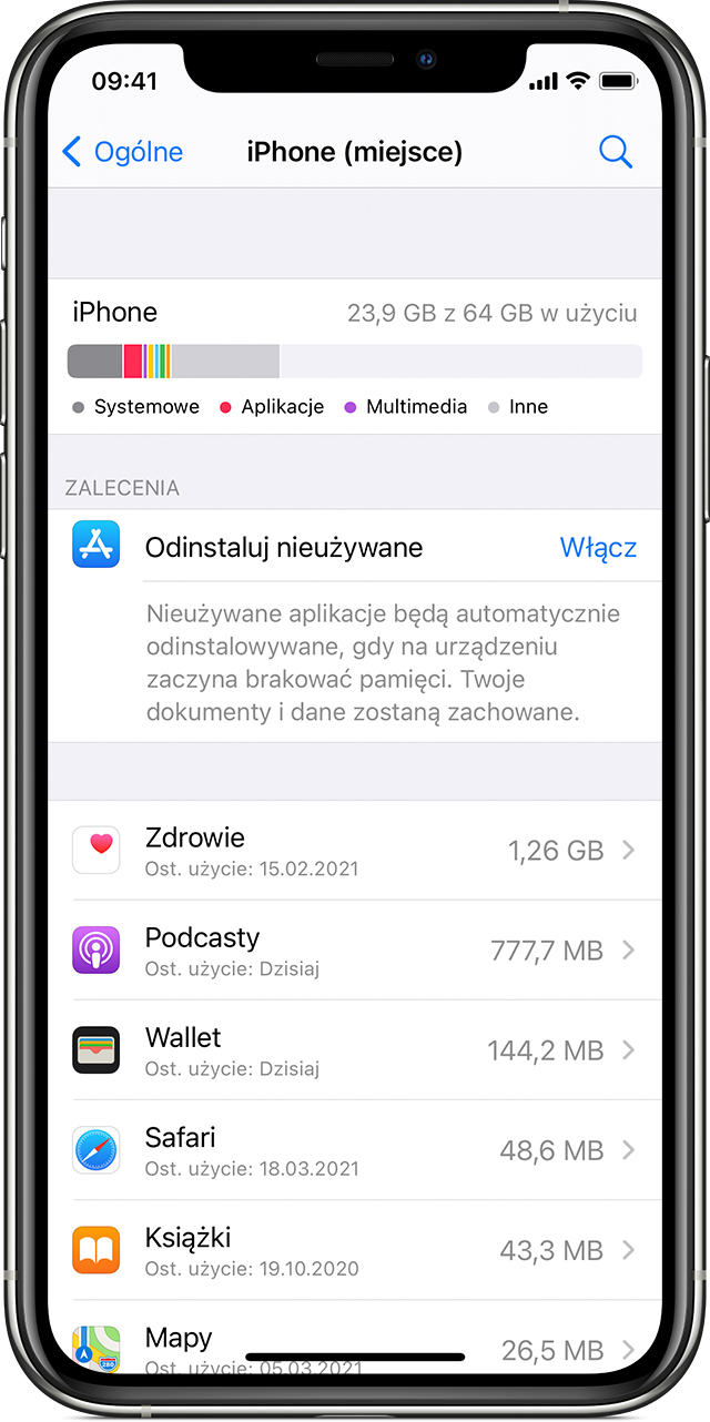 Jak Sprawdzac Pamiec Na Telefonie Iphone Ipadzie I Ipodzie Touch Wsparcie Apple