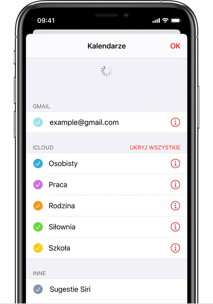 Jesli Nie Mozna Zsynchronizowac Kontaktow Kalendarzy I Przypomnien Icloud Wsparcie Apple