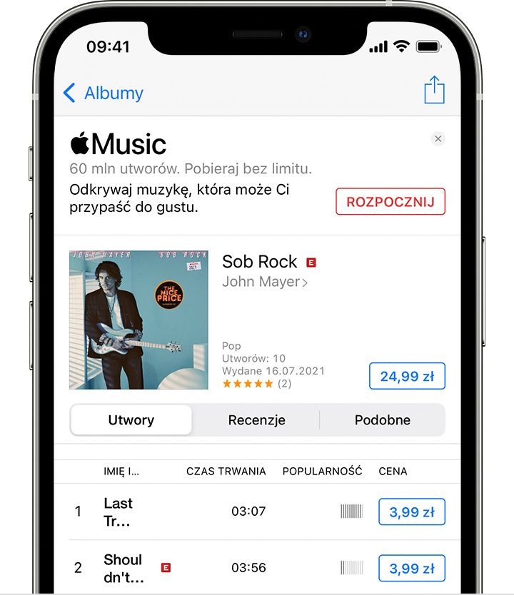 Kupuj muzykę w iTunes Store - Wsparcie Apple (PL)