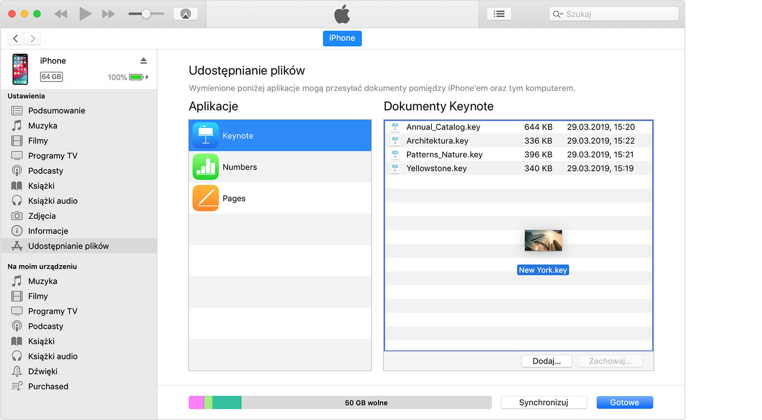 Udostepnianie Plikow Miedzy Komputerem A Urzadzeniem Z Systemem Ios Lub Ipados Przy Uzyciu Aplikacji Itunes Wsparcie Apple