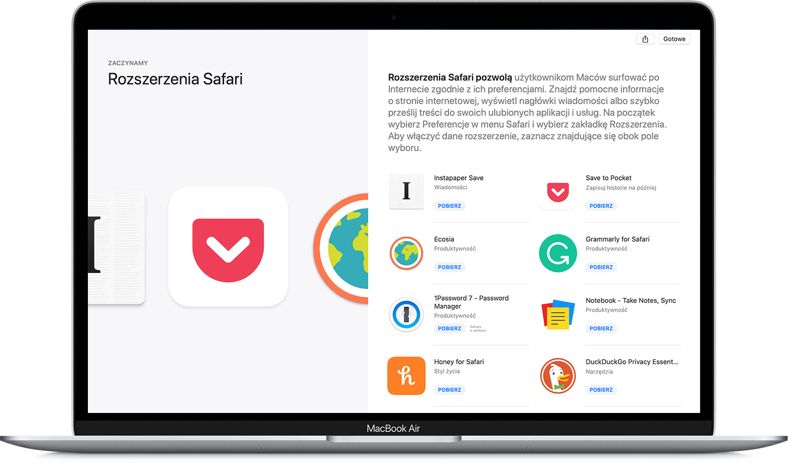 Instalowanie rozszerzeń przeglądarki Safari na komputerze Mac - Wsparcie  Apple