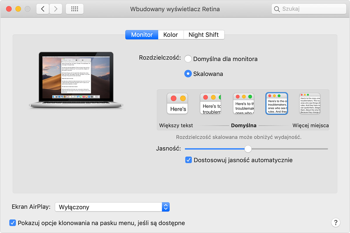Korzystanie Z Wyswietlacza Retina Wsparcie Apple