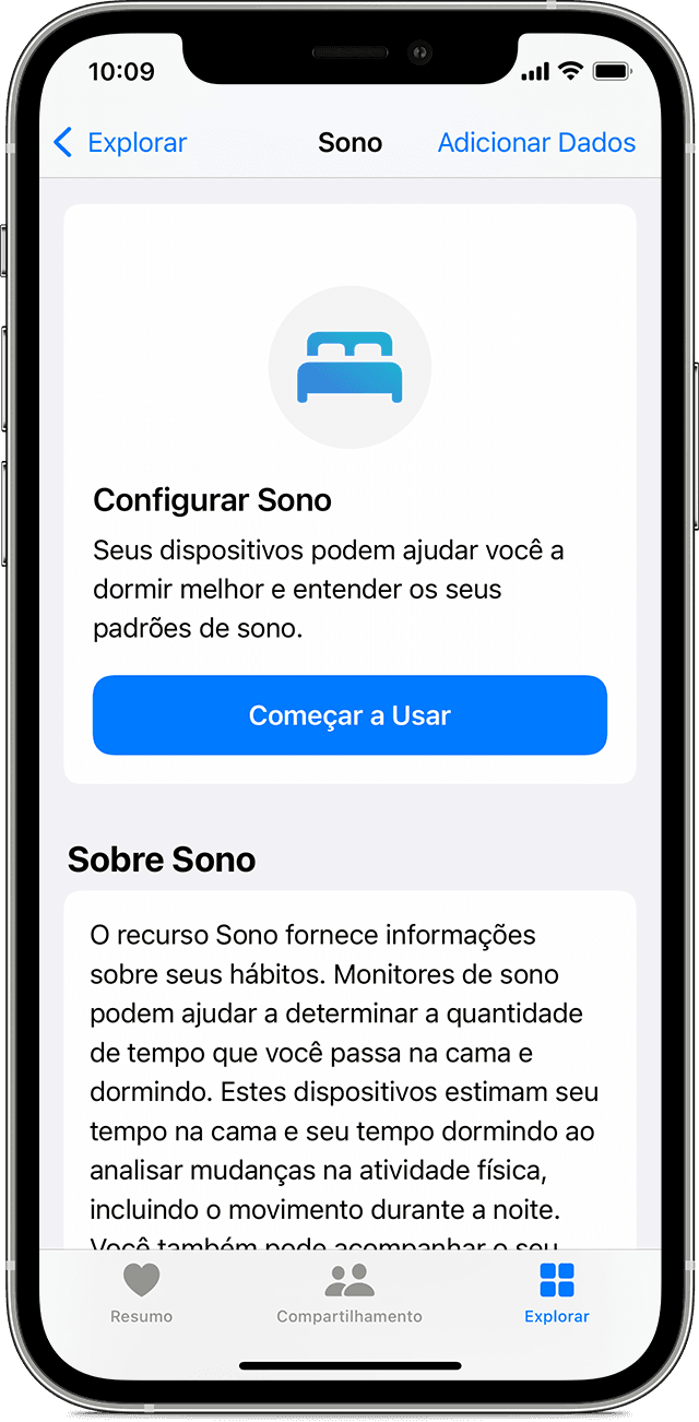 app para monitorar sono apple watch