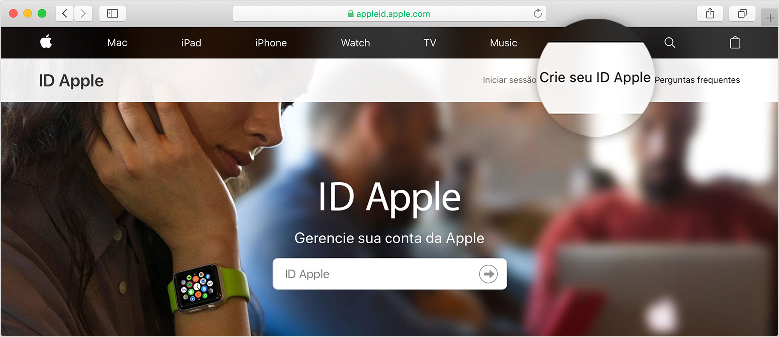 Como criar um novo ID Apple - Suporte da Apple
