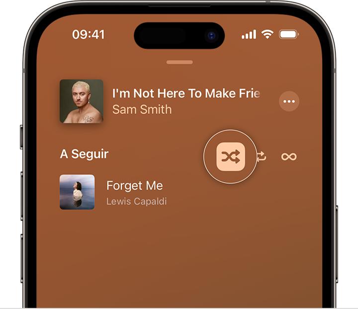 Reproduza músicas no iPhone - Suporte da Apple (BR)