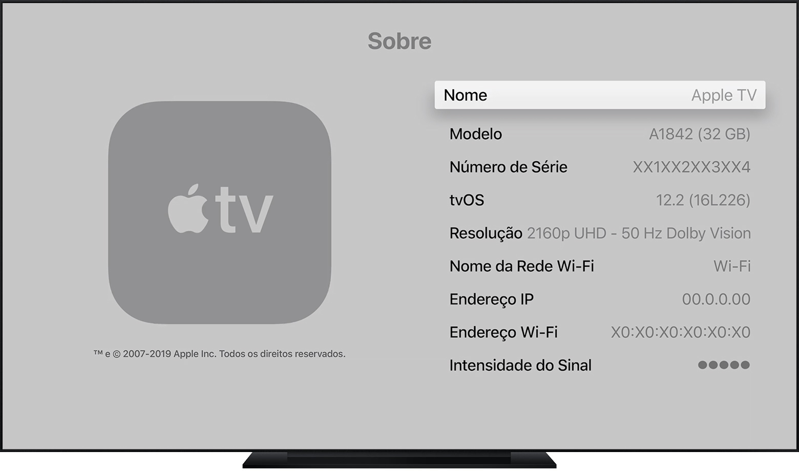 Encontre o número de série da Apple TV Suporte da Apple Encontre o número de série da Apple TV Suporte da Apple